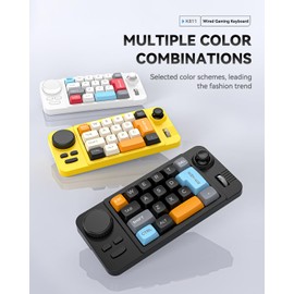 19-Key Mechanical Gaming Keypad, Hot-Swappable Keys, Macro Programmable, RGB Backlit, Type-C Wired, for PC/Mac - Compact Mechanical Numpad (White)
