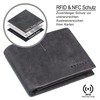 ROYALZ 'Detroit' Men's Leather RFID Protection Wallet Compact Wallet Landscape
