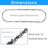 Windance 18 inch Replacement Chainsaw Chain 0.325 inch Pitch 0.058