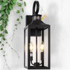 20" Black Motion Sensor Outdoor Light, Large Dusk to Dawn