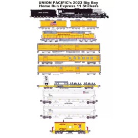 Union Pacific Big Boy 4014 Home Run Express 11 individual Stickers Andy Fletcher