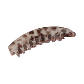 Nakanoya AMBV90 Banana Clip, Plastic, Resin, Hair Clip, Twin Comb, Double Comb, Animal Pattern, Leopard Print, Marble Vertical, Vertical, Curve, Glossy, Glossy, Glossy, Large, Large, Lightweight,