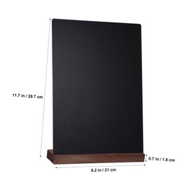 Operitacx kleine Tafel dekorative Tafel Control Pad-Anzeige digitale Aufkleber Mini-Aufkleber Schild Tafel Botschaftstafel Mini Kreidetafel Tafeldisplay mit Ständer Tafelzeichen Buche Black