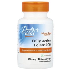 Doctor's Best, Fully Active Folic Acid 400mcg with Quatrefolic, 90 Veg Capsules / Doctor's Best (닥터스베스트), Quatrefolic 함유 완전 활성 엽산 400, 400mcg, 베지 캡슐 90정