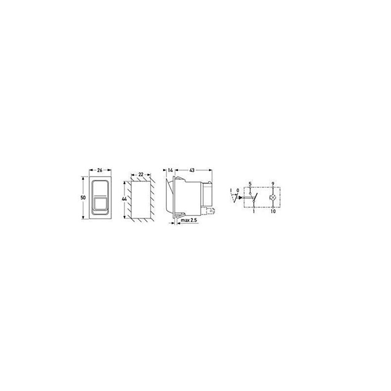 HELLA 6GM 007 832-191 Switch - S26 - Flip Switch