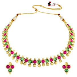 Aheli Indian Necklace Earring Set Indian Traditional Bollywood Fashion Jewelry Gift for Women