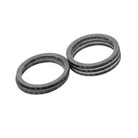 BULLSPANN Fit 28.6mm Inner Diameter Stem MTB Mountain Road Bike Headset Spacer Mat Handlebar Stem Spacer for Bicycle 2mm 5pcs Black Carbon Fiber