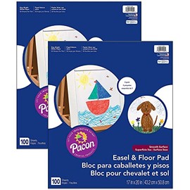 Pacon 17-inch x 20-inch Easel Pad, White, 2/Pack, 2 Packs/Bundle (PACMMK11200-2)