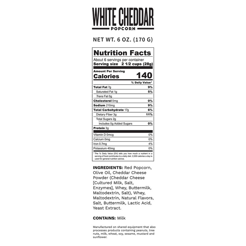 Pop Daddy Flavored Popcorn Gourmet | White Cheddar Flavor |