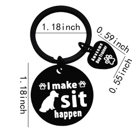 Dog Trainer Keychain Gifts for Dog Sitter Walker Keychain for Dog Walker Christmas Birthday Gifts for Pet Dog Lovers Gifts for Dog Coach Appreciation Thank You Gift for Dog Trainer Keyring