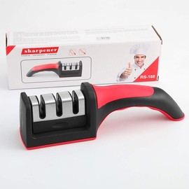 3-Stage Knife Sharpener, Manual Sharpening Tool for Kitchen Knives