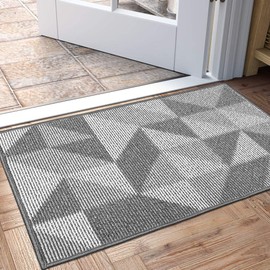 DEXI Indoor Doormat, Non Slip Absorbent Resist Dirt Entrance Rug, 32”x48” Large Size Machine Washable Low-Profile Inside Floor Door Mat