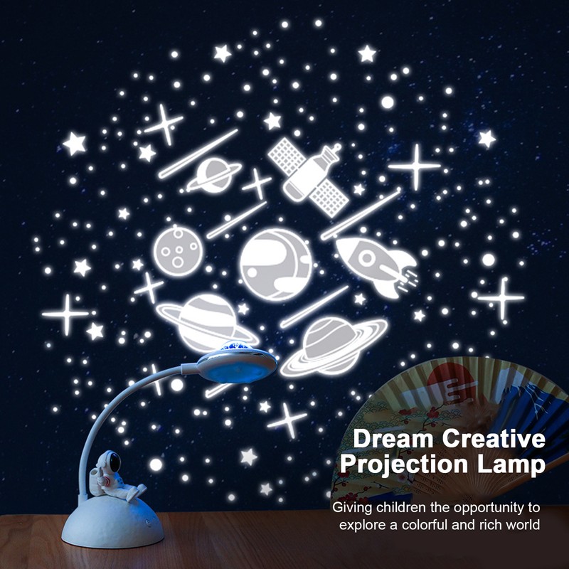 Astronaut Desk Lamp Projector Lamp Student Learning Eye Protection Desktop