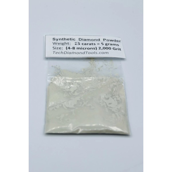 Diamond Micron Powder 2.000 Grit Mesh (4-8 Micron), Weight =