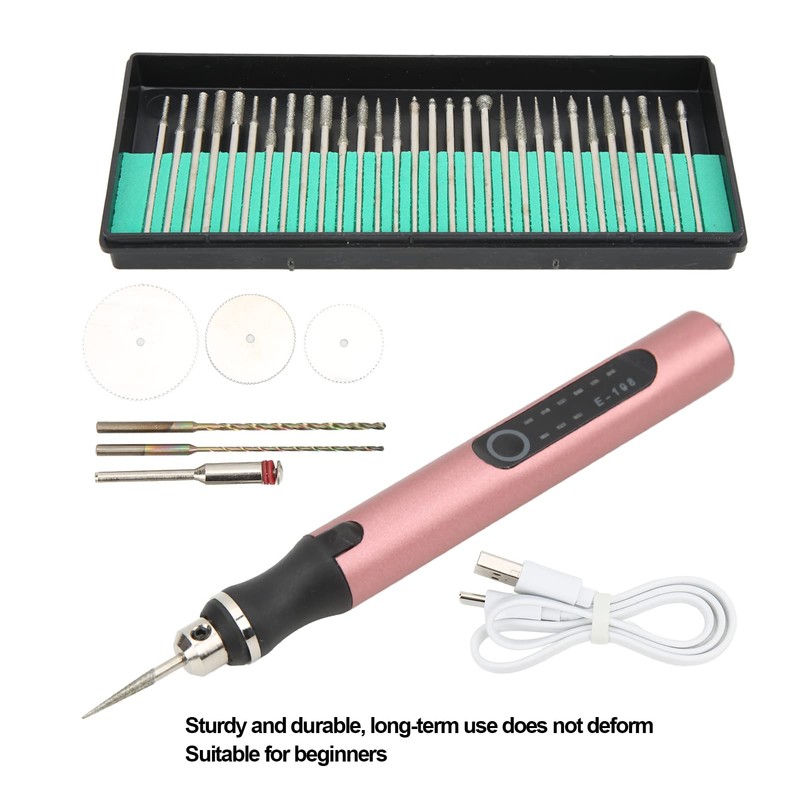 Cordless Electric Engraving Pen Kit, 3 Speed Adjustable Rechargable Engraving