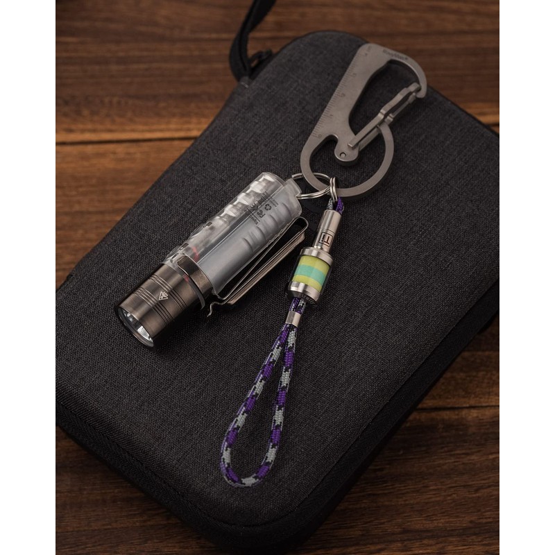 RovyVon Firefly Pro Aurora Borealis Keychain Fluorescent Paracord Beads, Glow