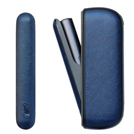 BOOFLYII IQOS ILUMA Compatible Case, Made of TPU + PU, Stylish, Ultra Fit, Unisex, blue