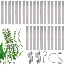 XIHIRCD 55pcs Aquarium Plant Weights, Bendable Aquatic Plant Anchors Cuttable Aquarium Plant Over Weight Anchors Metal Fish Tank Plant Weights for Aquarium Ponds Plants Prevent Floating