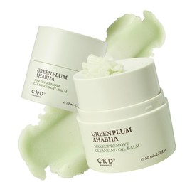 CKD Green Plum AHA·BHA Grinding Cleansing Oil Balm - Sherbet Balm Korean Cleanser for Makeup, Sebum & Blackhead Removal. Exfoliating with 4-Acid Complex for All types of Skin. 1.75 fl oz