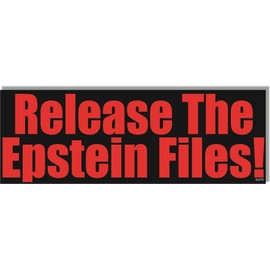 Release The Epstein Files - Political Bumper Sticker or Car Magnet - 8x3 Inches, Vinyl, Weather Proof (1, Magnetic)