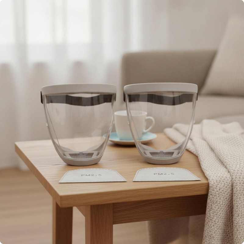 Protector facial Almencla con filtro anti‑vaho y válvula respiratoria –