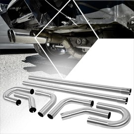 [8Pcs-Set] Universal 2" OD Stainless Steel DIY Custom Exhaust Kit Tubing Mandrel Bend Pipe Straight & U-Bend