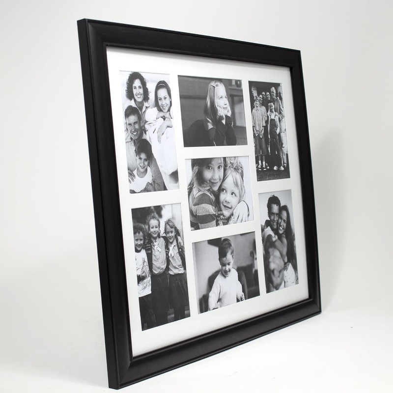 Lawrence Frames Seven Opening Collage Frame, 4 by 6-Inch, Black