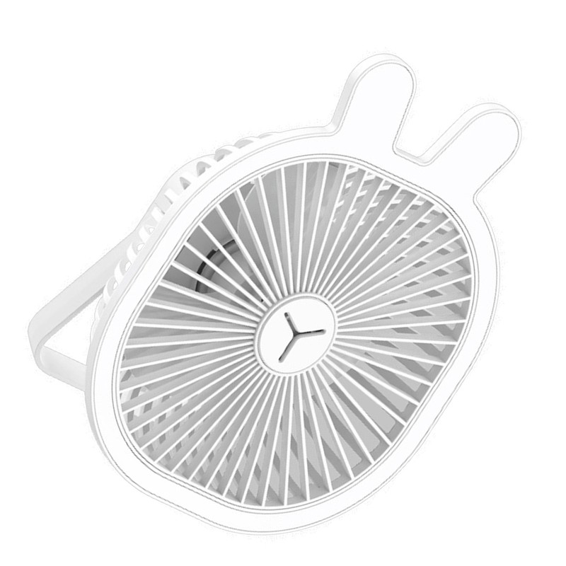 3 Speeds Mini Desk Fan with Light Portable Hanging Folding