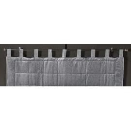 LINDER Firenze Headboard with Loops, (1) 27pourcentcoton 18pourcentlin 55% Polyester (3) 100% Polyester, Grey, 160 x 70 cm