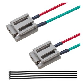 DUSCOKE 2PCS 170072 HEI Distributor Pigtail Wire Harness, 12V Battery & Tachometer Connector Plug, Ignition Coil Tach Accessories Suitable for Most Vehicles (2PCS with 4 Ties)