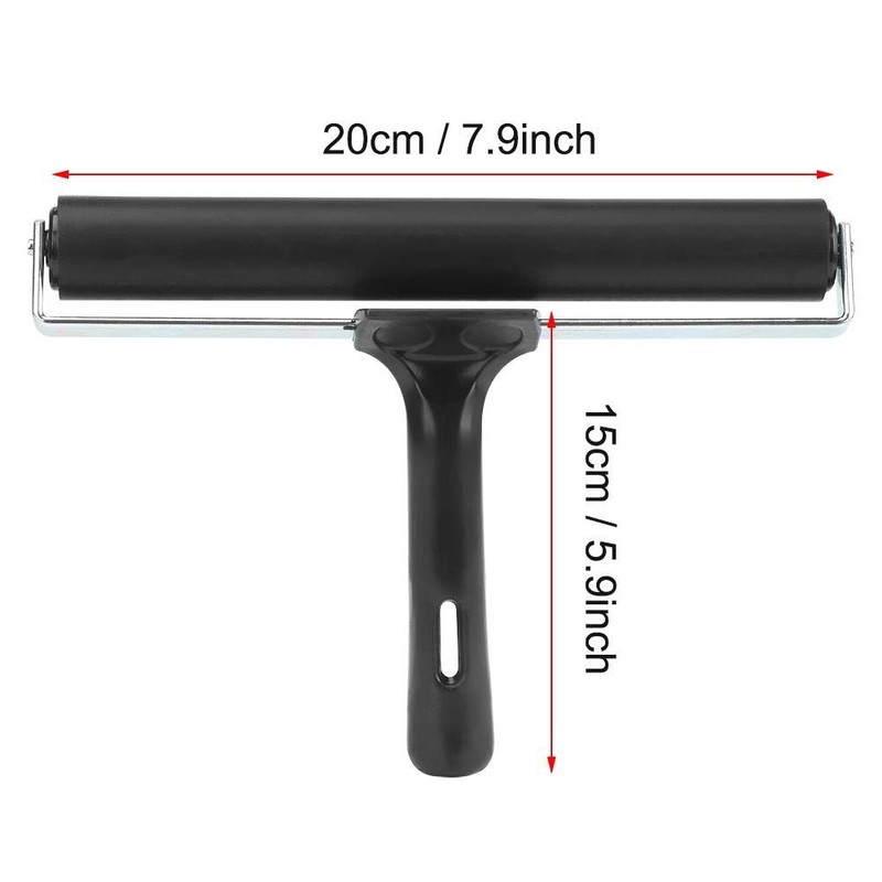 Rubber Roller, Black Rubber Brayer Roller Print Brush Ink Paint