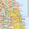 Chicago, Illinois Wall Map, Small - 15" x 14.5" Laminated