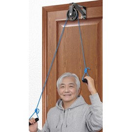 Shoulder Pulley for Physical Therapy & Rehab, Over The Door Pulley System with Metal Bracket, Over Door Exercise Pulley for Injury Rehab Recovery Stretching