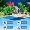 ZHABAYEN 10PCS Fish Tank Decorations Aquarium Plants with Ceramic Cave
