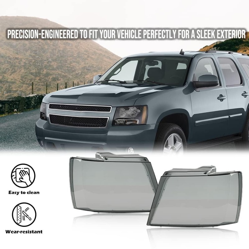 G-PLUS Headlight Lamps Protector Clear Lens Cover Compatible with Chevy