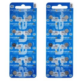 Renata 362 SR721SW Batteries - 1.55V Silver Oxide 362 Watch Battery (20 Count)