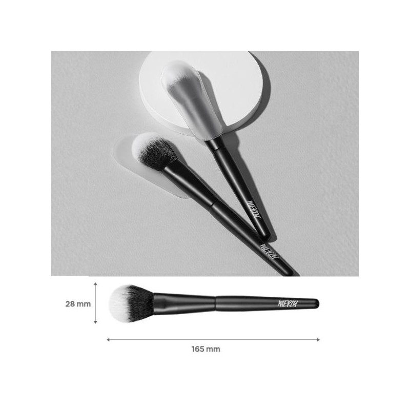 MERZY Capture Highlighter & Blusher Brush Set 2items, Color:01 Lavender