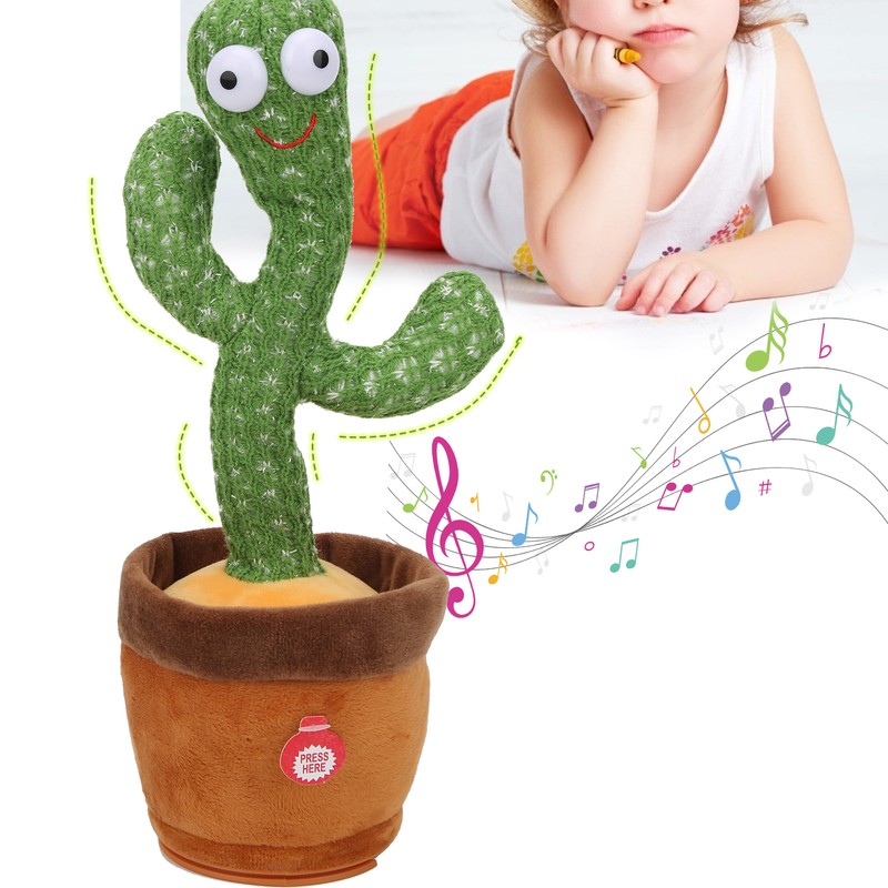 Electronic Cactus Plush Toys Singing Dancing Cactus Educational Children Kids