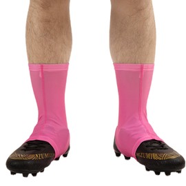 1 Pair Football Spats Cleat Covers, Spats Football for Cleats, Cleat Sleeves for Soccer, Baseball, Softball(L,Unisex's Shoe Size 9+,Power Pink)