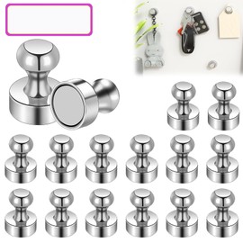 Neodymium Magnets Extra Strong, Magnets Strong, Pack of 16 Mini Magnet, Magnets for Magnetic Board, Magnets Pin Board, Neodymium Magnets, for Fridge Cone Magnets, Music Magnets, Nickel-Plated Steel