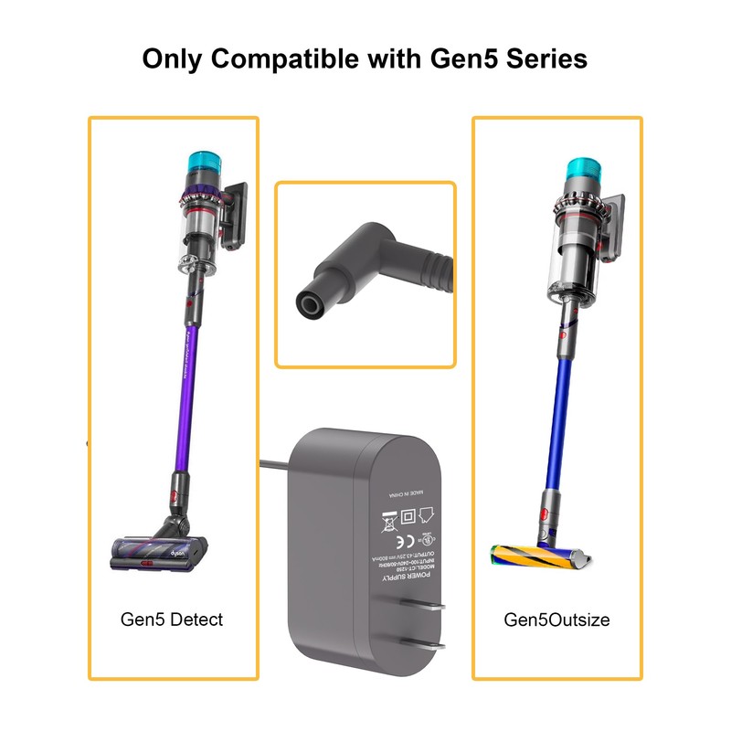 VHBW for Dyson Gen5outsize Charger Compatible with Dyson Gen5 Detect
