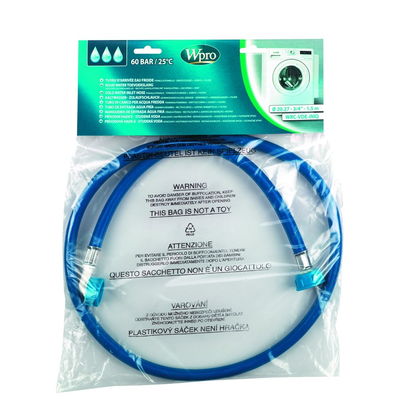 Wpro Accessories/TAF358 Washing Machine Cold Water Inlet Hose Luxe 3.5