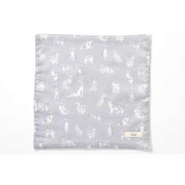 DDintex FLORET LONDON Stitched Hand Towel, Miao, Light Gray, 9.8 x 10.8 inches (25 x 25 cm) [With Liberty Print]