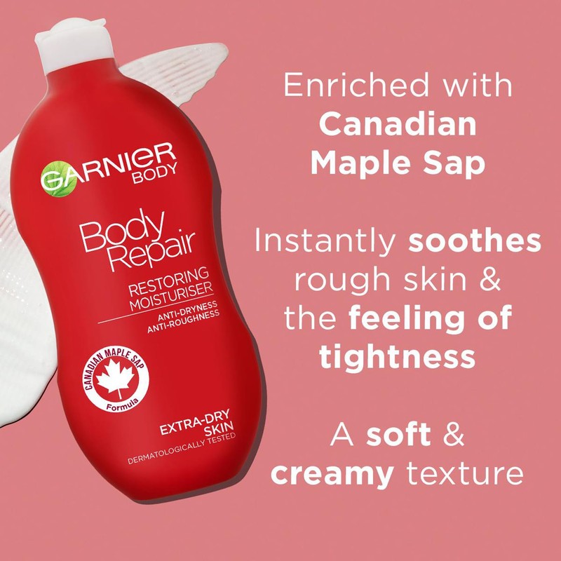 Garnier Body Repair Body Lotion Dry Skin, 3600540299277, Maple, 400