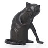 DreamsEden Cast Iron Coy Cat Statue Metal Cat Sculpture Indoor