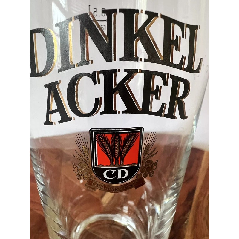 Dinkelacker Dinkel Acker Stuttgart Germany Pint Beer Glass .5L