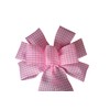 Pink and White Gingham Wired Wreath Bow (12, Large)