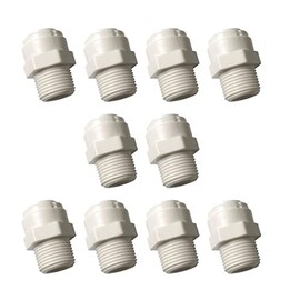 Malida Push to Connect 3/8 Male Connector 3/8 Ro Tube Fitting,10 Pack