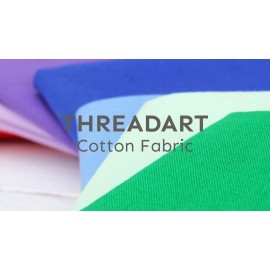 Threadart Cotton Quilting Fabric By The Yard - Vintage - Dark Teal Dots