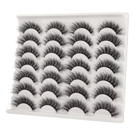 Pawotence Pestañas Postizas De 0.591 In De Aspecto Natural, Pestañas D